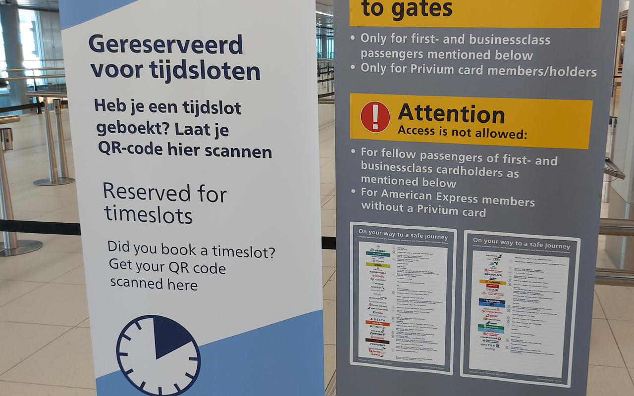 Thumbnail voor Tijdslot voor securitycontrole op Schiphol nu ook voor niet-Schengen-bestemmingen beschikbaar