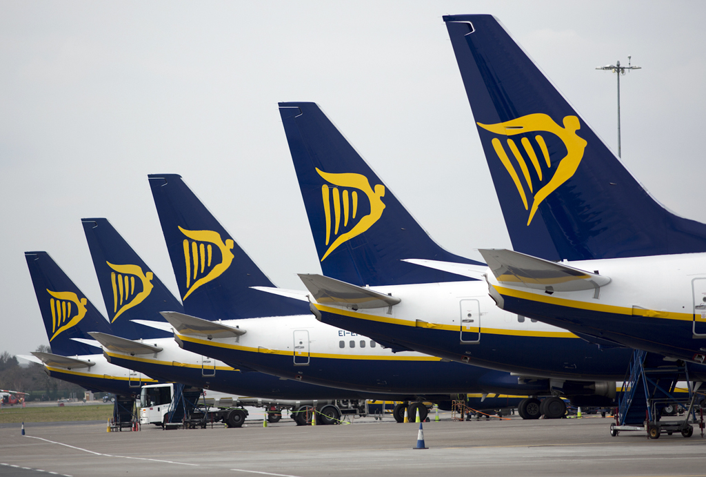 Thumbnail voor Ryanair ziet passagiersvervoer in september verdubbelen