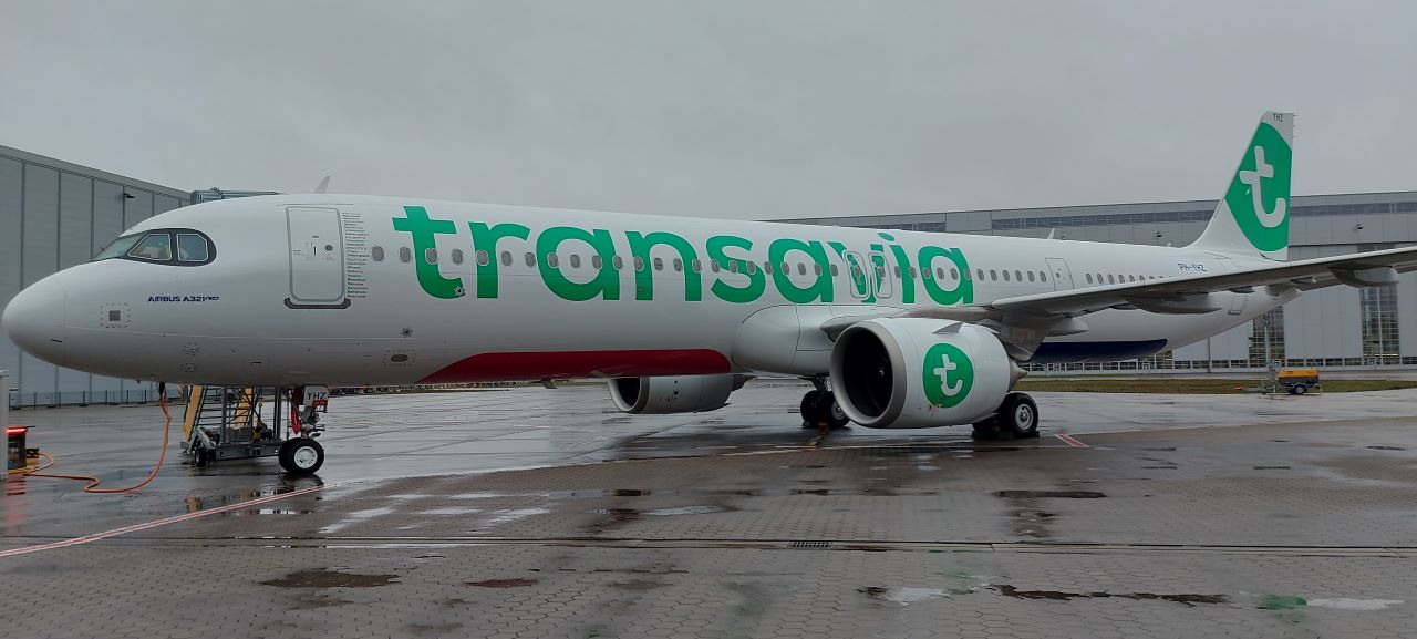 Thumbnail voor Transavia voert eerste vlucht uit met nieuwe A321neo