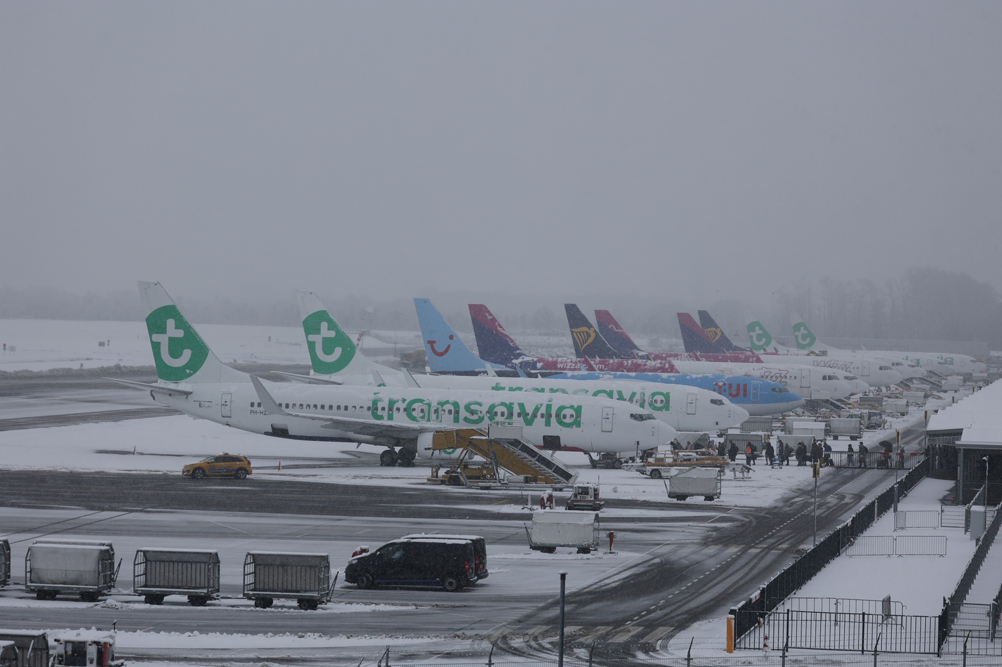 Thumbnail voor KLM schrapt vluchten om voorspelde sneeuwval
