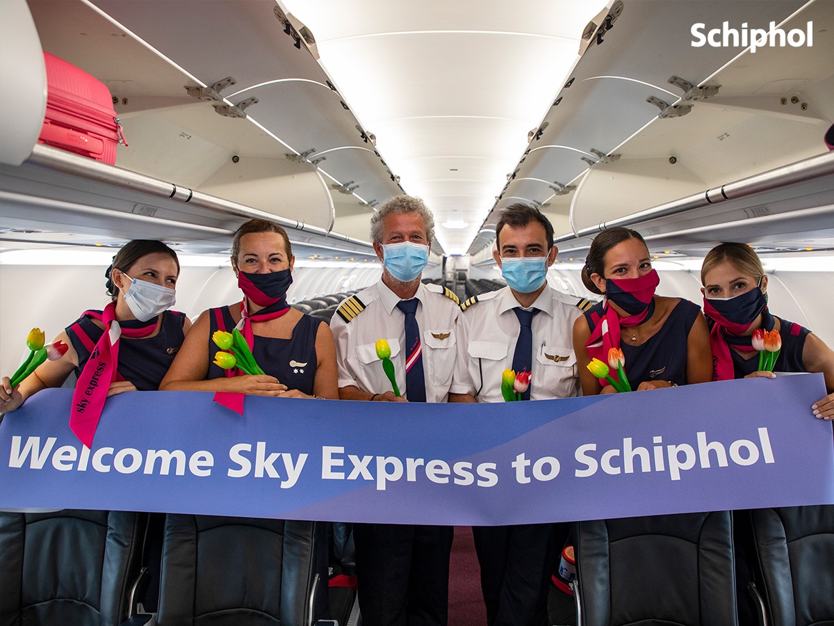 Thumbnail voor Sky Express voor het eerst geland op Schiphol