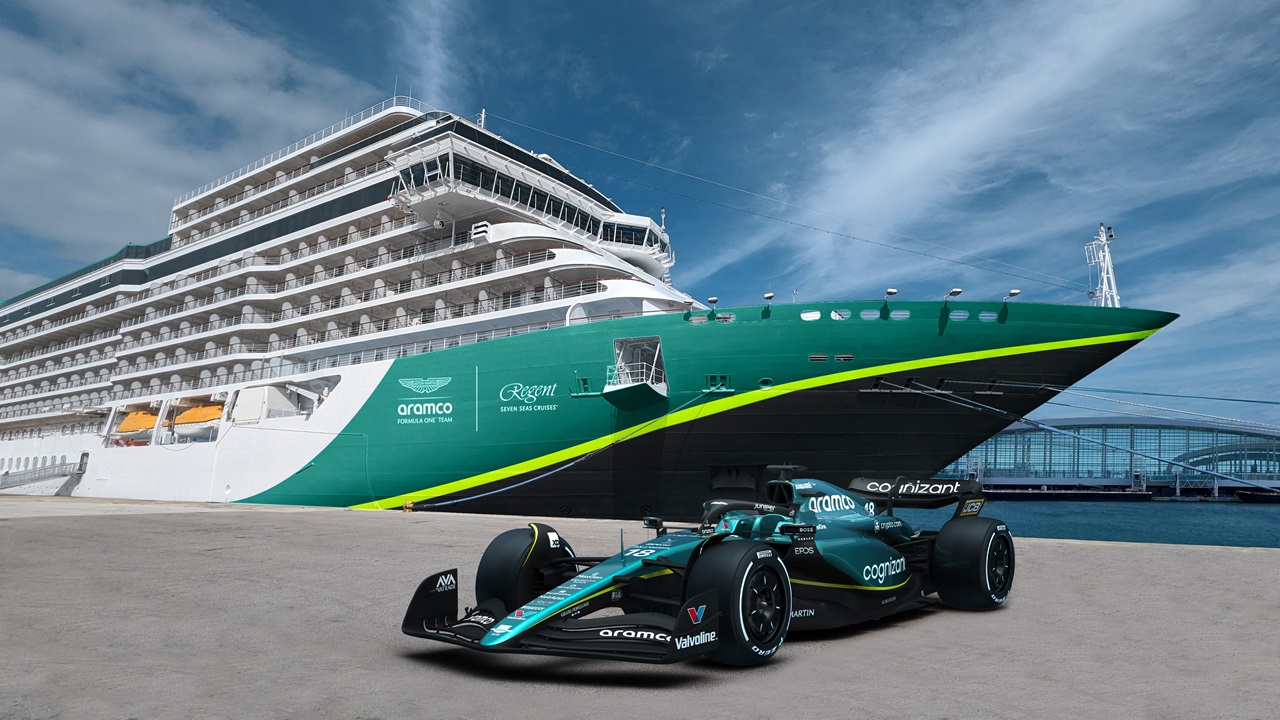 Thumbnail voor Regent Seven Seas Cruises en Aston Martin Aramco Formula One Team lanceren exclusieve winactie voor reisagenten