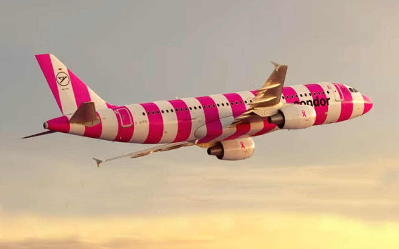 Thumbnail voor Condor geeft Airbus roze strepen voor het goede doel